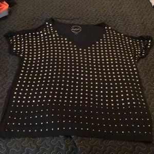 Inc. Silver studded top